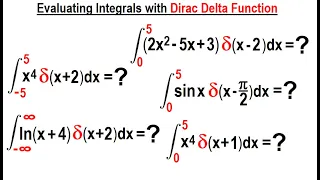 Physics Ch 67 1 Advanced E M Review Vectors 106 of 113 Evaluating Integrals with Dirac Delta Fct