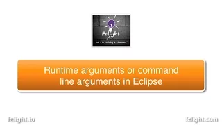 Eclipse IDE Runtime arguments or command line arguments in Eclipse