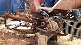 Restoration a 1971 BABETTA 207 Abandoned in a woods for Years – Restore Vintage Old Pedal Motorcycle