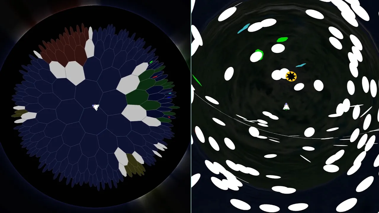 Non-Euclidean Game + Relativity = ?