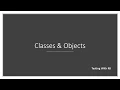C Basics for Beginners Part 13 Classes and Objects