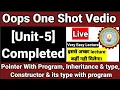 OOPs Aktu Unit 5 Object Oriented Programming Aktu Pointer Inheritance type Constructor type