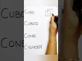 Download Lagu cube drawing – cuboid drawing – cone drawing – cylinder drawing – easy drawing – how to draw