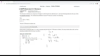 Exercise 2 3 fibonacci Java Tutorial Practice-It