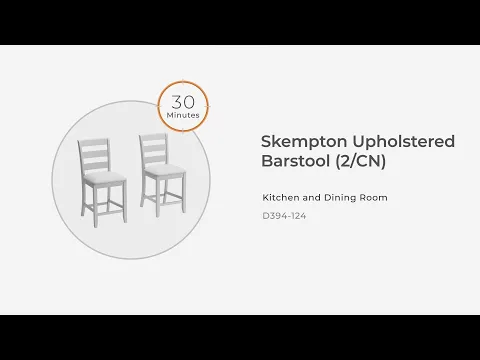 Skempton - White - Upholstered Barstool (Set of 2)