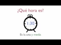 Telling Time in Spanish