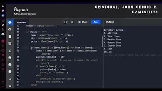 Python Inventory System Group Project Tutorial