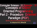 Part 2 - Procedure oriented Paradigm