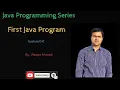 Lecture 04 First Java Program Java Hello World Program in Hindi