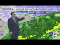WPRI 12 Weather Forecast for 25 Rain develops today