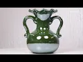 A Gleam in Green Luxury Ceramic Amphora Vase for Elegant Home Decor Artarium