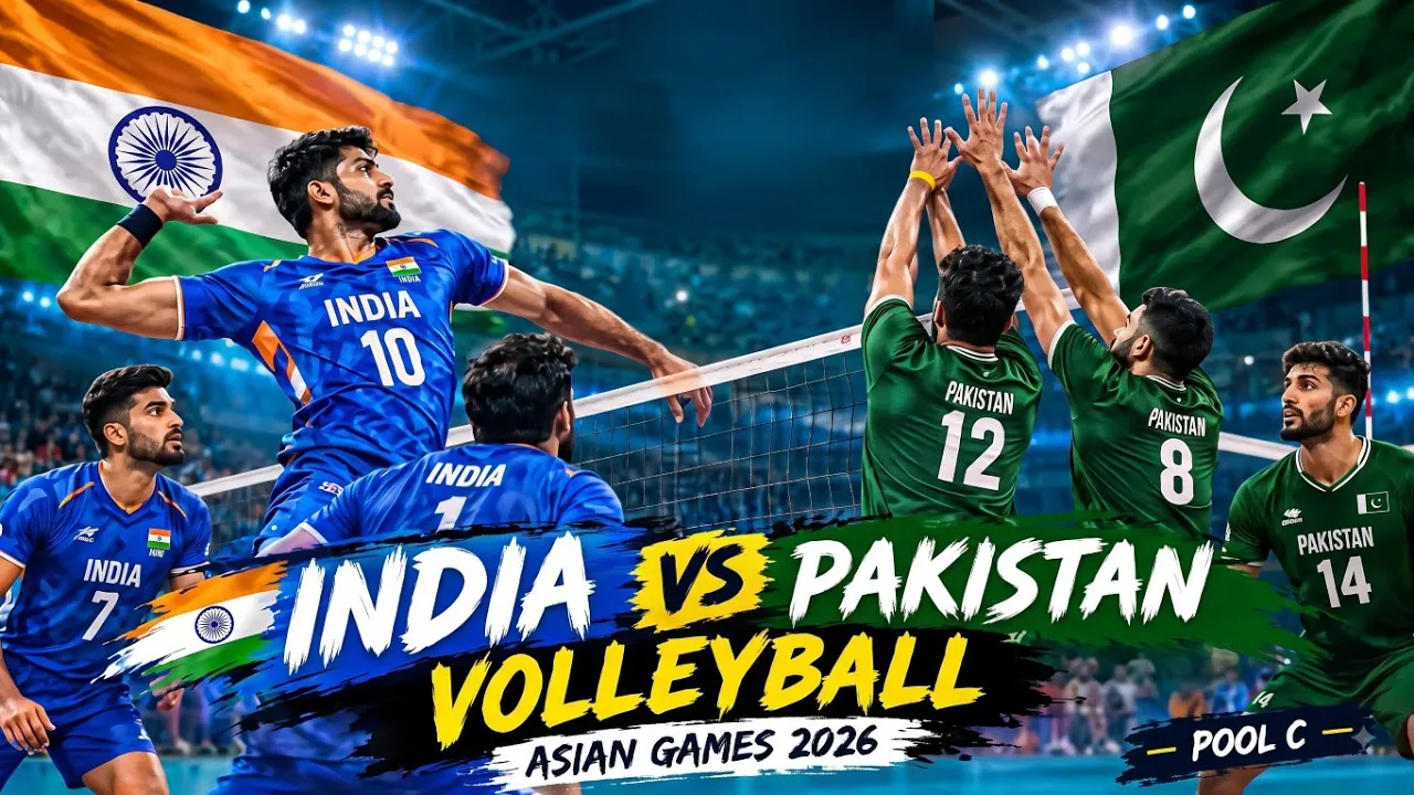 INDIA vs PAKISTAN Volleyball Highlights Asian Games 2026🔥🏐