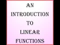 1 3 1 - An Introduction to Linear Functions
