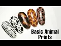 NAIL ART Quick and Easy Animal Print - Tortoise Shell Zebra Leopard Giraffe and Cow Nail Art