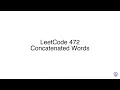 LeetCode 472 Concatenated Words