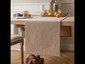 ZeeMart Burlap Style Farmhouse Table Runners 36 Inches Long Natural Rustic Woven Dining Table Runne