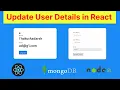 How to Update User Details in React JS Node MongoDB with updateOne Method Update user data