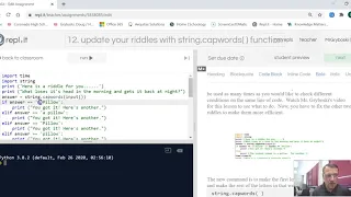12 - update riddle with string capwords function