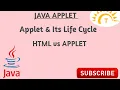 Applet and Its Life Cycle