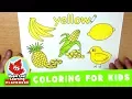Yellow Coloring Page for Kids Maple Leaf Learning Playhouse
