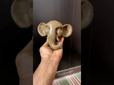 Mini Ganesha Face with Clay #shorts