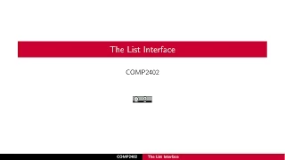 The List Interface