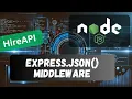 10 Express json middleware to parse the json request bosy to javascript object in req body