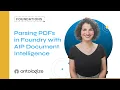 Parsing PDFs in Foundry with AIP Document Intelligence