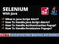Part17-Selenium with Java Tutorial Practical Interview Questions and Answers Alerts Popups