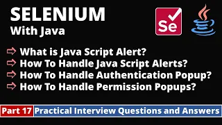 Part17-Selenium with Java Tutorial Practical Interview Questions and Answers Alerts Popups