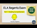 ELA Regents Part 1 Reading Comprehension 2026 Update Step-by-Step Strategy Guide