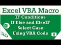 IF condition using VBA elseif and Nested elseif Select case in Tamil