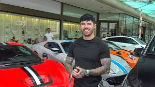 MAT ARMSTRONG with his REBUILT SUPERCAR COLLECTION arriving at Monaco!!