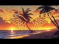 Download Lagu Pantai Tropis di Senja Hari dengan Sayap Malaikat Bercahaya