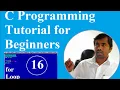C Language Tutorial for Beginners For Loop Statement