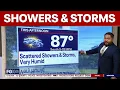DC weather Showers storms Monday with very humid conditions in the upper-80s