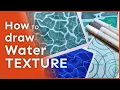 4 different ways to draw water texture Using Markers