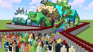 What Minecraft Golem Army can Defeat the Most Zombies in a Row?