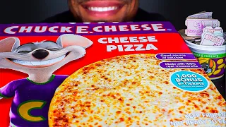 ASMR CHUCK E. CHEESE CHEESE PIZZA *BIG BITES* EATING SHOW MOUTH SOUNDS JERRY MUKBANG