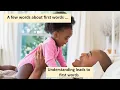 Understanding leads to first words