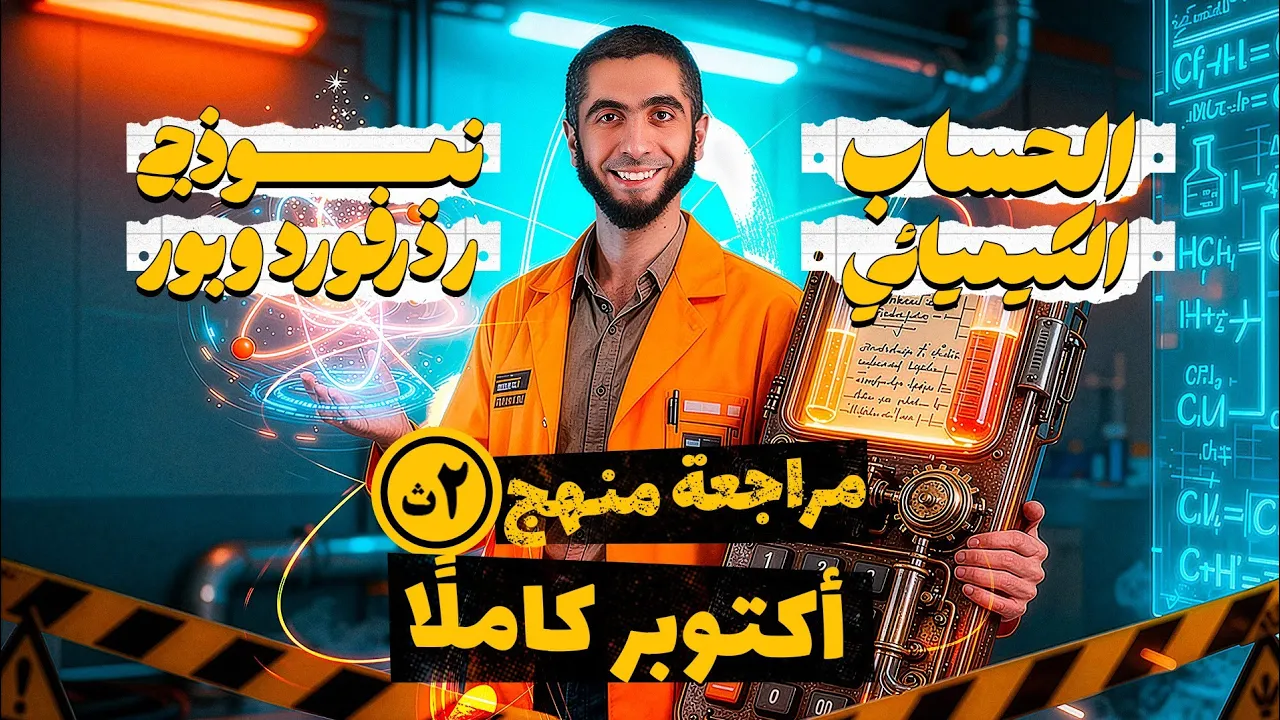 منهج أكتوبر كاملًا من كيمياء تانية ثانوي 2026 | الحساب الكيميائي ونموذج رذرفورد وبور د/ عبدالله حبشي