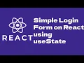React - Simple Login Form Bootstrap using useState