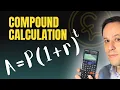 COMPOUND INTEREST CALCULATION example using a CASIO FX-83GT