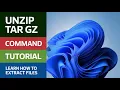 Linux Commands to a tar gz file GUIDE