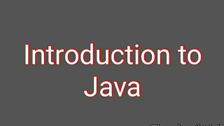 Introduction to java Presentation on Java Object oriented programming in Java