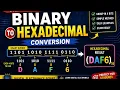 Binary to Hexadecimal conversion in Hindi