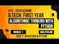 KTU BTECH 2024 First Semester - Algorithmic Thinking with Python