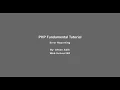 PHP Fundamental Tutorial-40 Error Reporting