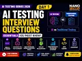AI Testing Interview Questions 2026 Day 1 AI vs Traditional Testing Live Coding Nano SkillUp