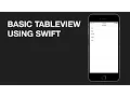 Swift Basic TableView Coding Timelapse